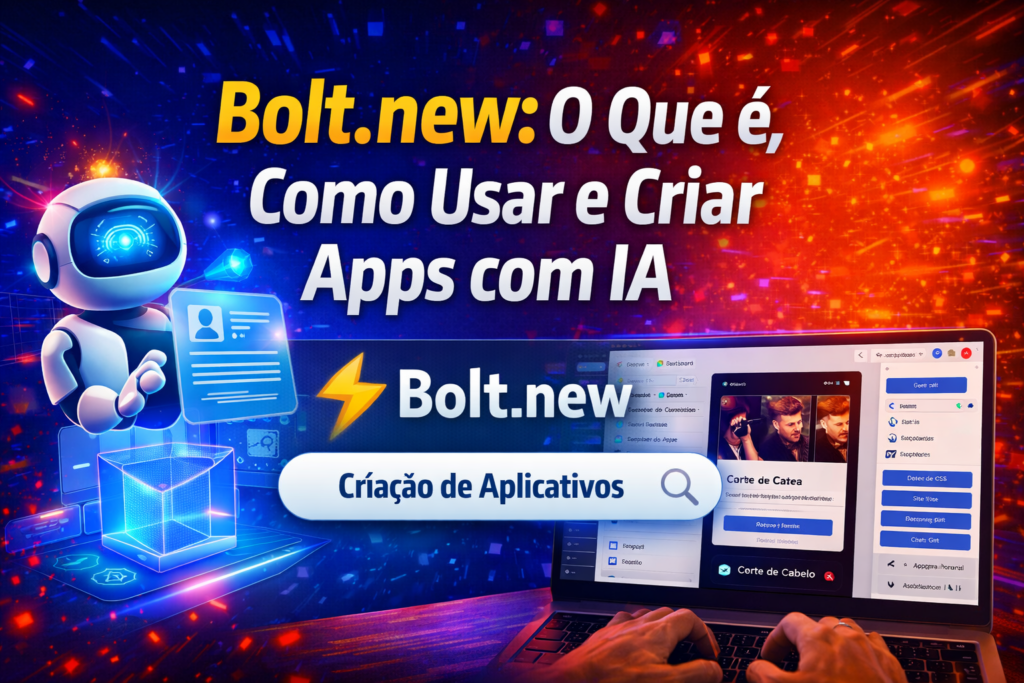 Bolt.new criando aplicativos com inteligência artificial sem programar em poucos minutos