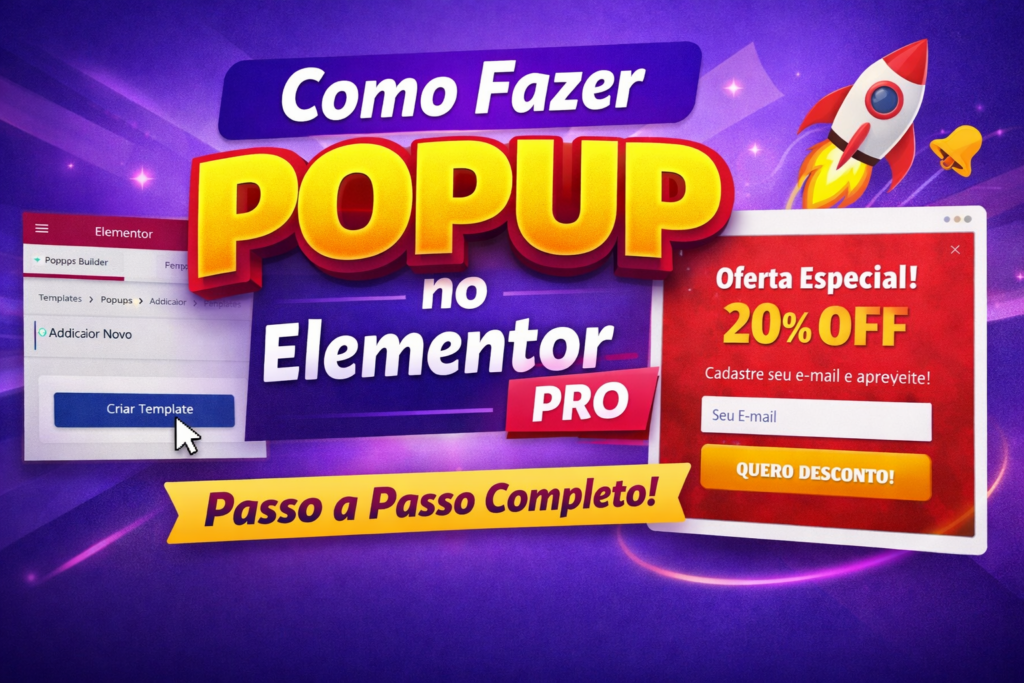 Como fazer popup no Elementor Pro passo a passo com formulário e botão de conversão