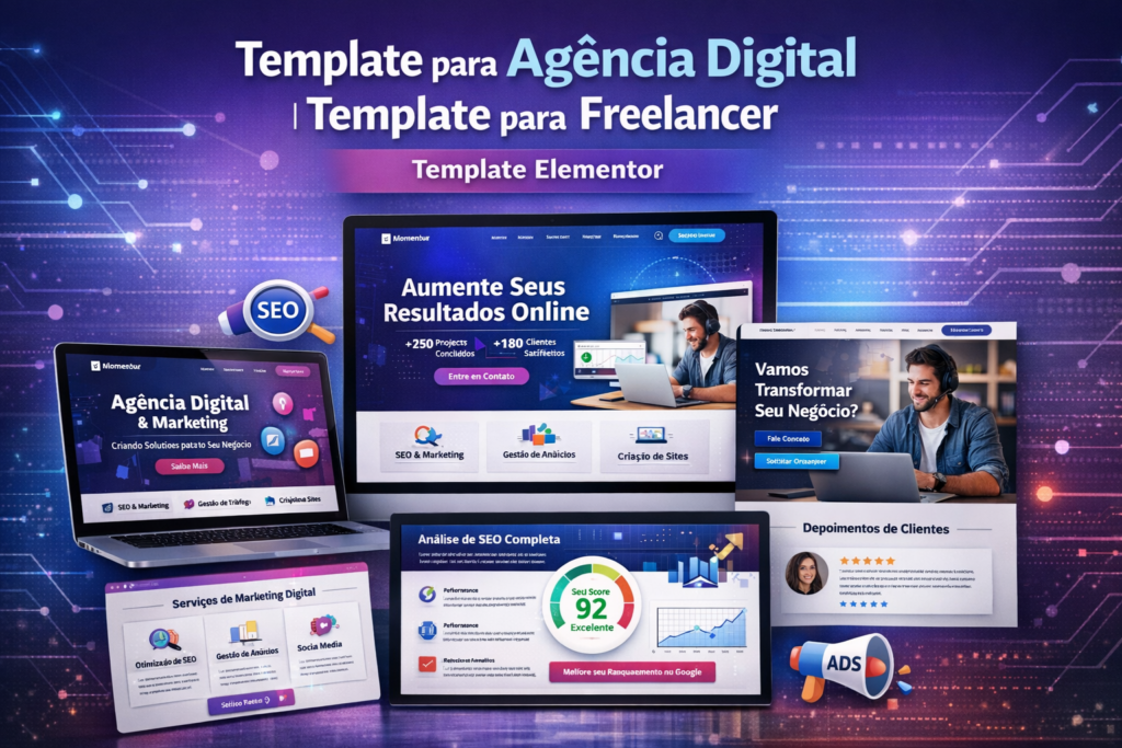 Template Elementor para Agência Digital