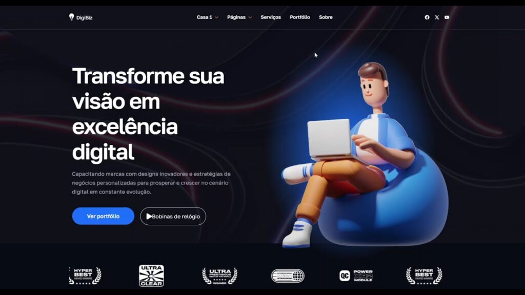 Template Elementor para financeiras, bancos e agências digitais com design profissional para criação de sites financeiros.