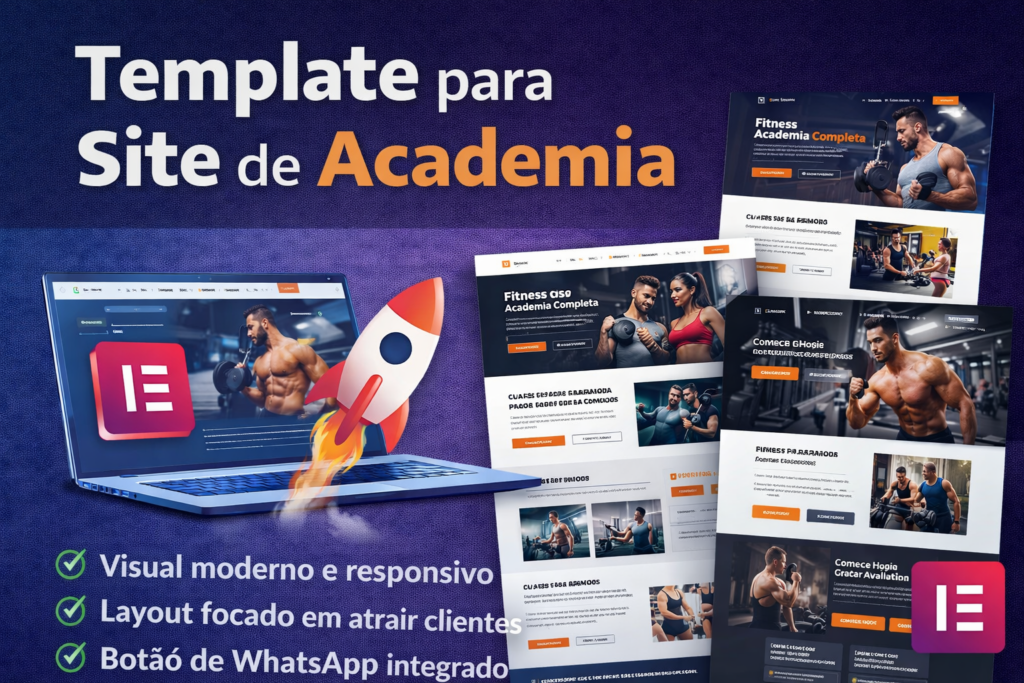 Template para Site de Academia Elementor Profissional