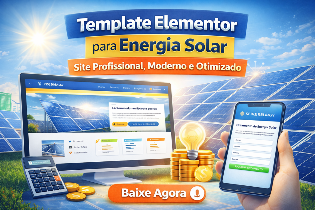 criamos o seu site de energia solar com template profissional